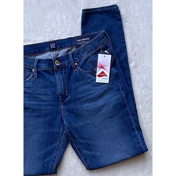 NWT GAP Mid Rise True Skinny Super Slimming Jeans, Size 30L - Picture 8 of 16